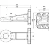 Zaczep oczkowy przykręcany na płytę, 190KN, O 50, 110 x 100, D50-C.B8.T45