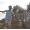 EXIT Trampolina ziemna Silhouette O 366 cm z siatką zabezpieczającą