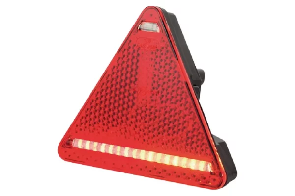 Waś Lampa tylna zespolona LED, prawa, trójkątna, 12/24V pomarańczowa/czerwona, przykręcana Waś