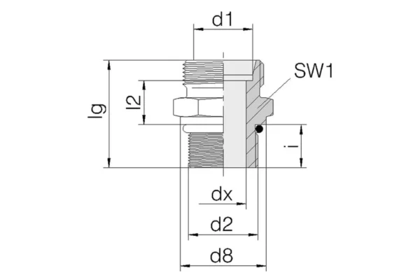 Voss Przyłącze proste M16x1.5 8S 7/16 UNF