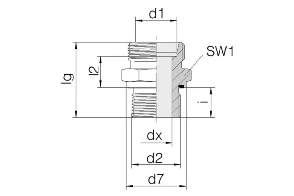 Voss Przyłącze proste z uszczelką 3/8" BSP - M18x1.5 12L