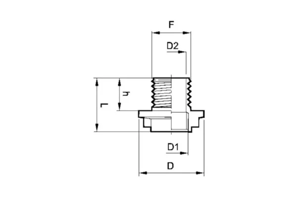 Arag Nypel podwójny gwint wew./ gwint zew. Arag, M24 x 2 x 1/2"