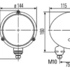 Hella Reflektor halogenowy, okrągły 12/24V biały przykręcany O 144 mm Hella
