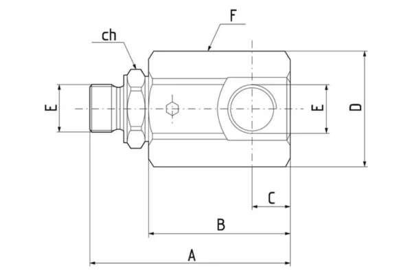 Walvoil Złacze obrotowe 3/8" 90°