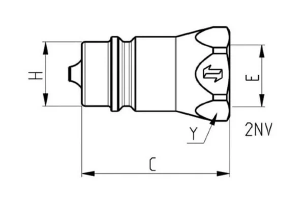 Faster Szybkozłącze wtyczka 1/2" gwint wew. 1/2" BSP 2NV