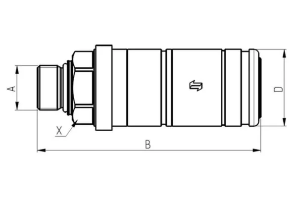 Faster Szybkozłącze gniazdo CFPV 3/4" gwint zewnętrzny M36x2.0