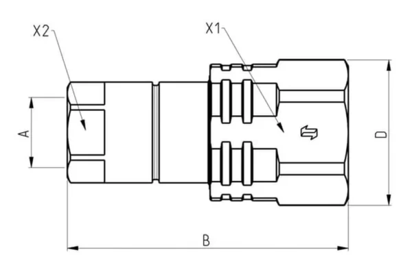 Faster Szybkozłącze skręcane 3/8" gniazdo gwint wew. 3/8" BSP typ VV Faster