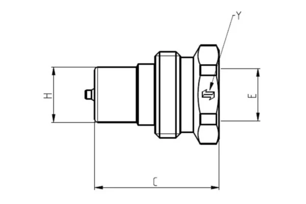 Faster Szybkozłącze skręcane wtyczka 3/8" gwint wew. panelowy 3/8" BSP Faster