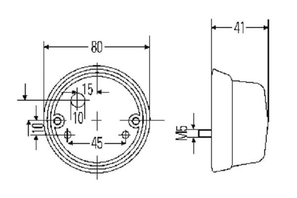 Hella Lampa kierunkowskazu, 18W okrągła 12V pomarańczowa przykręcana O 80 mm Hella