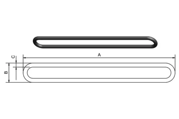 Unbranded Gumowa taśma mocująca, 400 x 8 mm