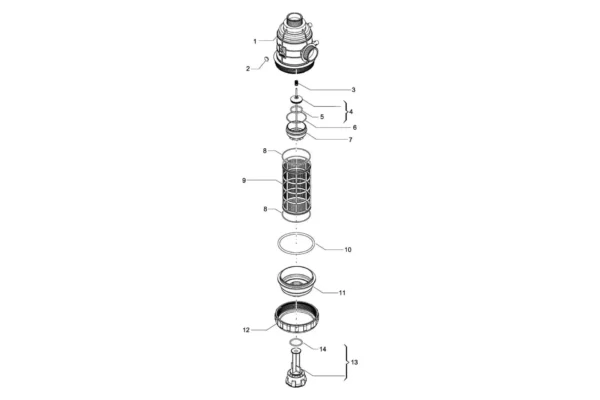 Arag Filtr zasysający 160-220 l 1 1/2" AG