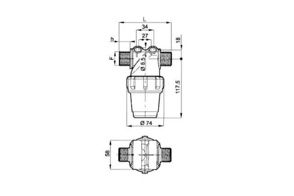 Arag Filtr ciśnieniowy 80-100L-3/4"