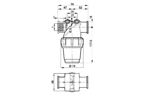 Arag Filtr ciśnieniowy 80-100L-1/2"