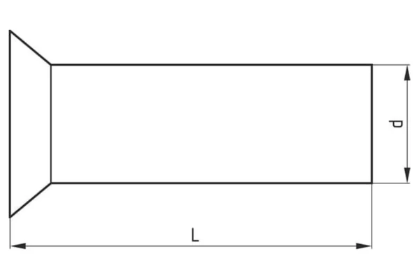 Towar Nit stalowy stożkowy, 6.0x24 mm (op - 0.5 kg)