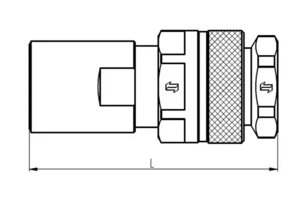 Faster Szybkozłącze skręcane wtyczka 3/8" gwint wew. panelowy 3/8" BSP Faster