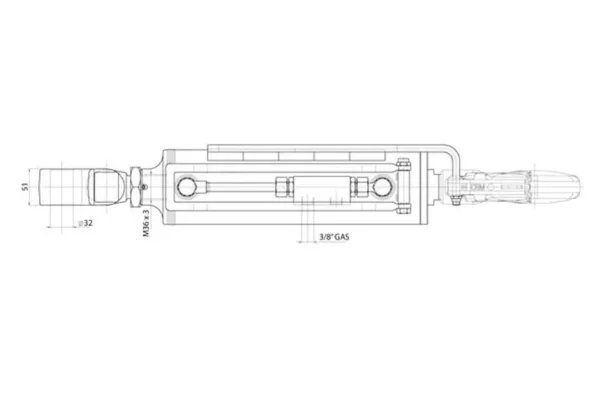 CBM Łącznik górny hydrauliczny kat. 3, CBM