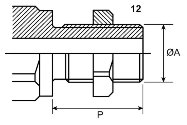 Faster Szybkozłącze gniazdo CFPV 3/4" gwint zewnętrzny M36x2.0