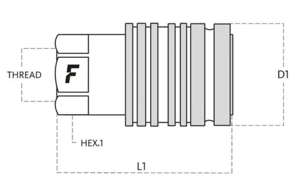 Faster Szybkozłącze 1/2" BSP, gniazdo, gwint wewnętrzny