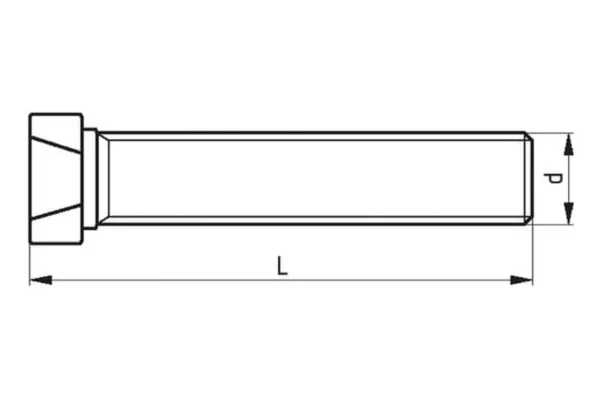 Grégoire-Besson Śruba do kroju nożowego, Gregoire Besson, 1/2"x45 mm kl. 12.9