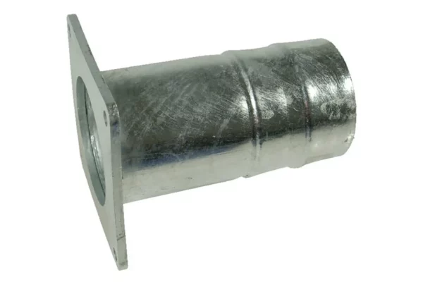 Square flange 8" with hose tail