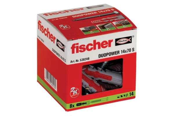Fischer Kołek rozporowy Duopower 14x70 mm z wkrętem S op. 8 szt.