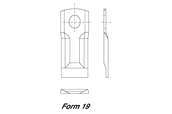 Towar Nożyk kosiarki rotacyjnej lewy/prawy 132x50x4 mm owalny otwór 23.0x20.5 mm pasuje do Taarup 25 szt.