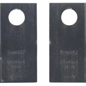 Nożyk kosiarki rotacyjnej lewy/prawy 98x49x3 mm otwór O 19.5 mm okrągły pasuje do SaMASZ 12 szt.