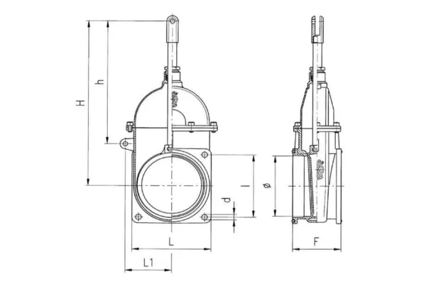 MZ Zasuwa kołnierzowa 6"
