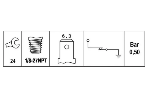 Hella Czujnik ciśnienia oleju