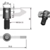 Towar Zatrzask plandeki, M12 x 1.5 x 25 mm fi 18 mm