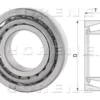 Łożysko stożkowe 35x72x18.2 mm FŁT