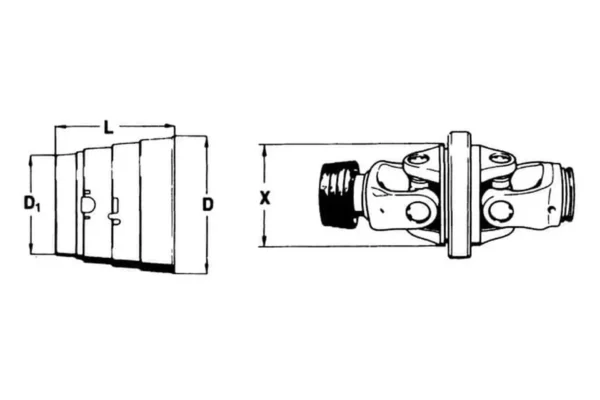 Walterscheid Kołpak ochronny Walterscheid, SD25, D-159 mm, L-159 mm, seria W2480