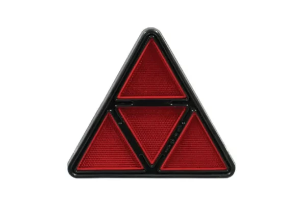 Odblask trójkątny czerwony Hella
