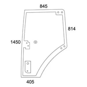 Szyba drzwi lewa kpl.