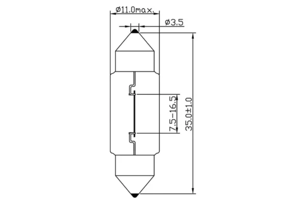 Towar Żarówka rurkowa 12V 5W SV8.5 Towar