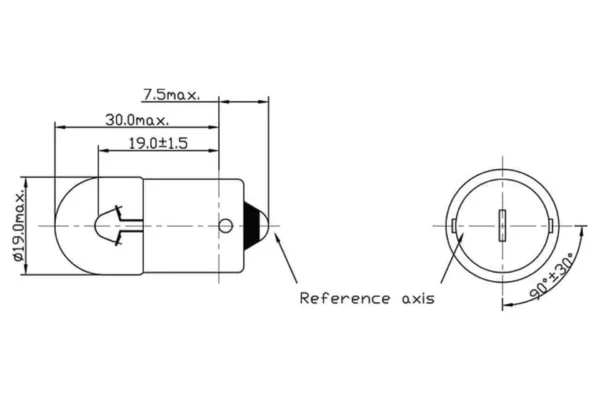 Towar Żarówka 12V 5W BA15s