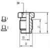 FTE Złączka gwintowana do hamulcowych, M10x1 / 5 mm E, FTE