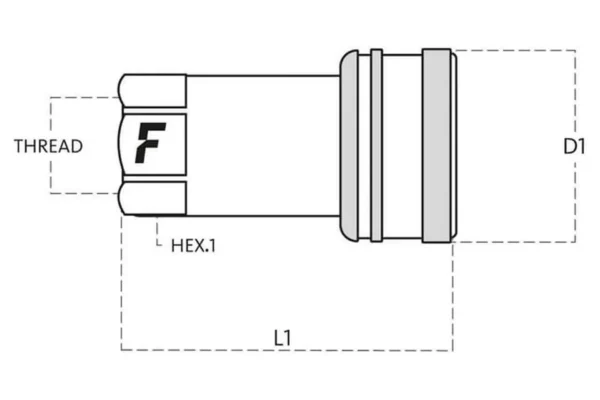 Faster Szybkozłącze gniazdo 3/8" gwint wew. 3/8" BSP z zaworem grzybkowym ANV