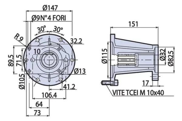 Annovi Reverberi Wsp.pom. 1 3/8"-OMP/OMR 32 mm