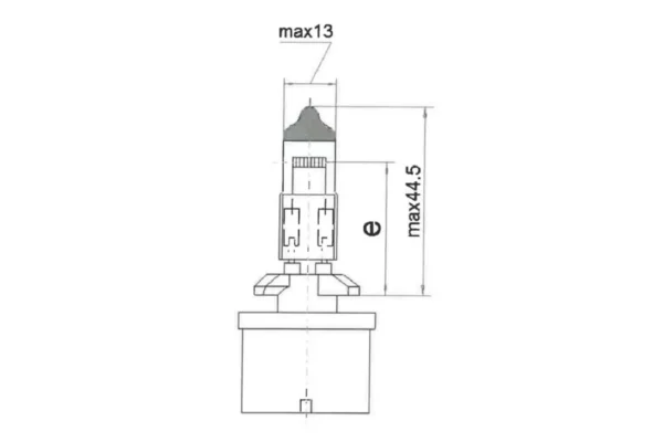 Towar Żarówka 12.8V 27W PG13