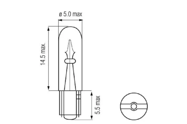 Towar Żarówka Bulb 12V 1 2W W2x4