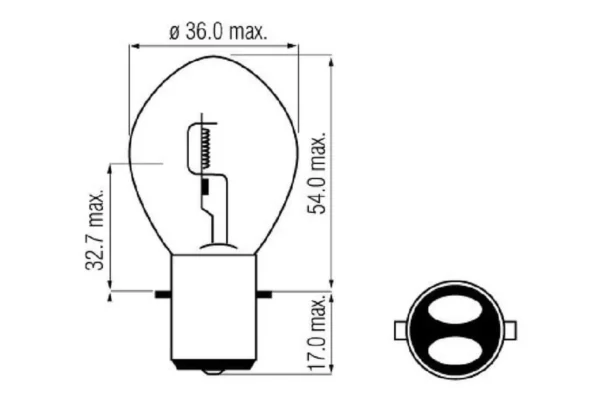 Towar Żarówka 12V 35/35 S2 BA20d