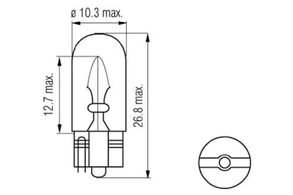 Towar Żarówka 12V 3W W2,1x9,5d