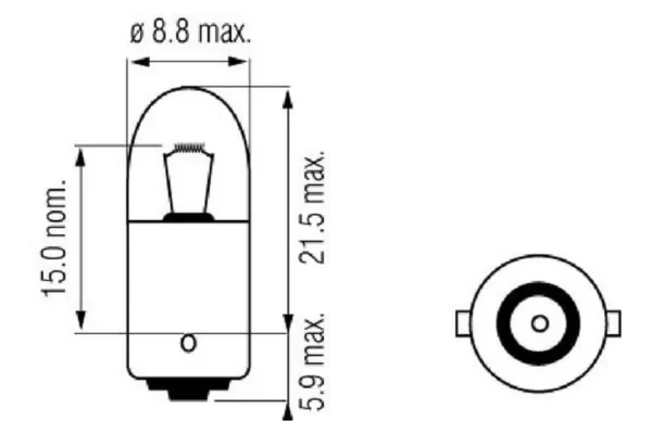 Towar Żarówka 12V T8/4 3W BA9s Towar