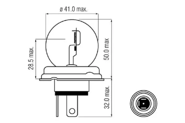 Towar Żarówka 12V 45/40W P45t