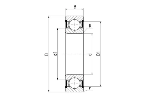 SKF Łożysko kulkowe zwykłe 25x52x18 mm SKF