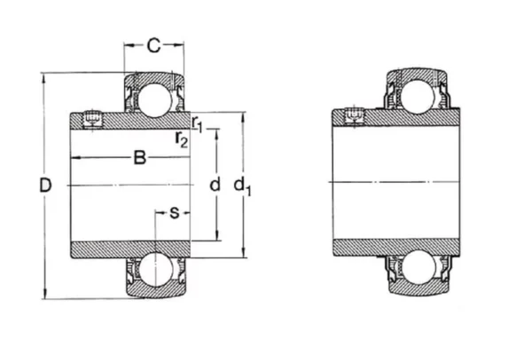 SKF Wkład łożyska 45x85x22 mm SKF