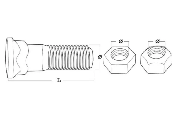 VemaTRACK Śruba płużna 3/4" x 2"