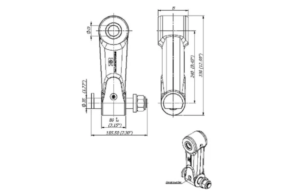 Baltrotors Łącznik BR2 80/30 sworzeń 35