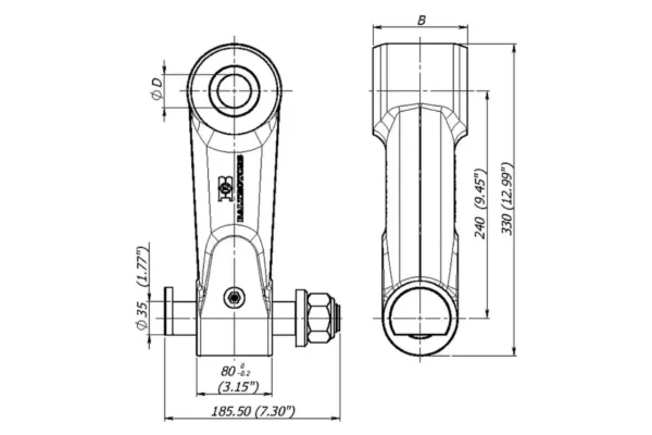 Baltrotors Łącznik BR2 80/45 sworzeń 35